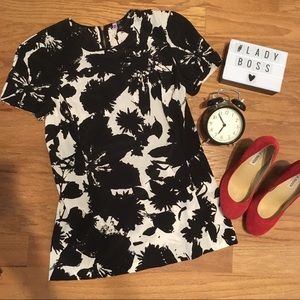 Ann Taylor floral silk blouse